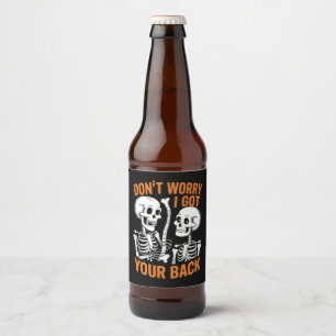 ハロウィーン スケルトン心配しないで私が後ろにいるよ ビールラベル