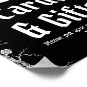 ハロウィーン スケルトン ウェディング カードとギフト サイン (角)