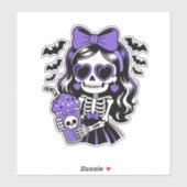 ハロウィーン スケルトン ガール ステッカー シール (シート)