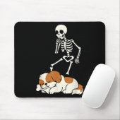 ハロウィーン スケルトン シュナウザー 愛犬家 スケルトンドッグTシャツ S マウスパッド (マウス)