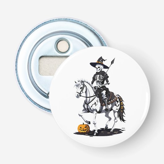 ハロウィーン スケルトン - スケルトン 馬に乗る 栓抜き (正面)