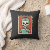 ハロウィーン スケルトン ナース スタンプ デザイン 1 クッション (ブランケット)