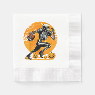 ハロウィーン スケルトン フットボール選手 ランニング 縁ありカクテルナプキン