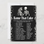 ハロウィーン スケルトン 名前をつけろ ケーキ ブライダル ゲーム 招待状 (正面)