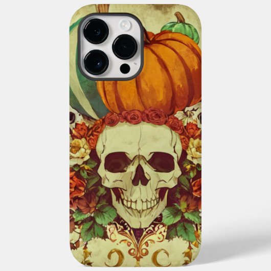 ハロウィーン/スケルトン/秋/カボチャiPhone/iPadケース Case-Mate iPhoneケース (裏面)