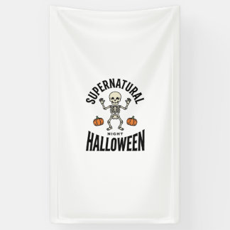ハロウィーン スケルトン 超自然的 おもしろい ヴィンテージ_1 横断幕