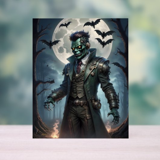 ハロウィーン・スチームパンクフランケンシュタインの怪物 アクリルサイン (ニュートラル)