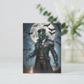 ハロウィーン・スチームパンクフランケンシュタインの怪物 ポストカード (スタンド正面)