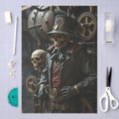 ハロウィーン スチームパンク スケルトン 薄葉紙 (クラフト)