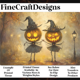 ハロウィーン スチームパンク パンプキン ウィッチ AA8 デコパージュ 薄葉紙
