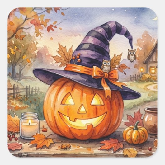 ハロウィーン ステッカー - ビンテージ パンプキン (正面)