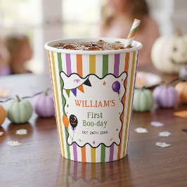 ハロウィーン ストライプ カラフル 誕生日 紙コップ