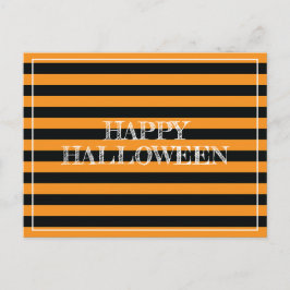 ハロウィーン ストライプ ポストカード