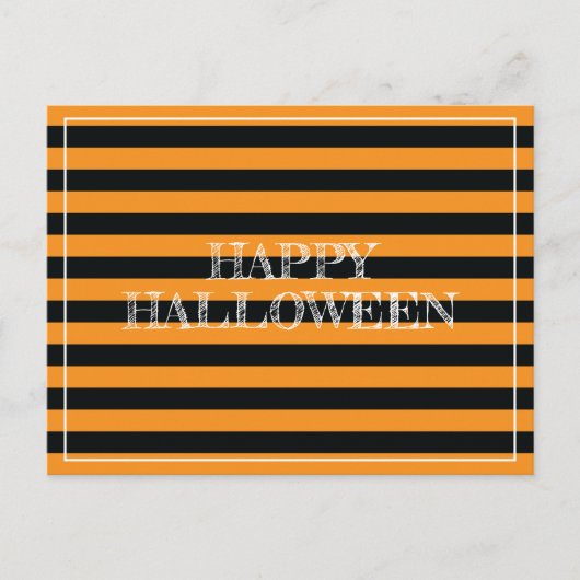 ハロウィーン ストライプ ポストカード (正面)