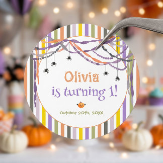 ハロウィーン ストライプ 誕生日 パーティー 紙 シール