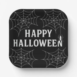 ハロウィーン スパイダーウェブ 愉快なハロウィーン ペーパープレート