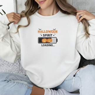 ハロウィーン スピリット ローディング タイポグラフィ デザイン スウェットシャツ
