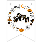 ハロウィーン スプーキィ ゴースト バンティング バナー (第2の旗)