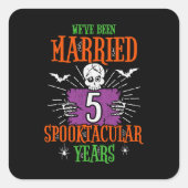 ハロウィーン スプーキータキュラー 5周年結婚記念日 スクエアシール (正面)