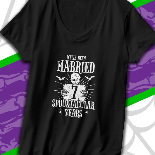 ハロウィーン スプーキータキュラー 7周年結婚記念日 Tシャツ