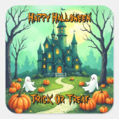 ハロウィーン スプーキー かわいい モダンコレクション スクエアシール (正面)
