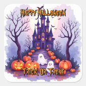 ハロウィーン スプーキー かわいい 人気 コレクション スクエアシール (正面)