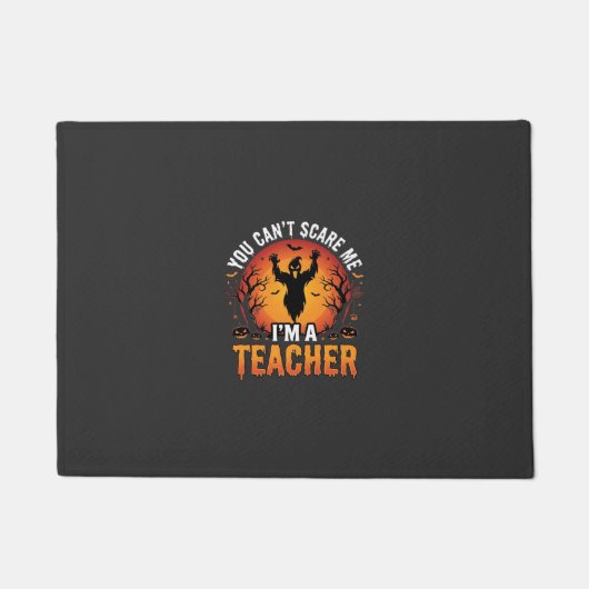 ハロウィーン スプーキー ゴースト 先生 デザイン 1 ドアマット (正面)