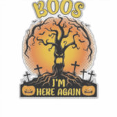 ハロウィーン スプーキー ツリー パンプキン お化け シール (正面)