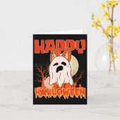 ハロウィーン スプーキー ドッグ ゴースト ドッグ カード (黄色い花)