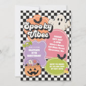 ハロウィーン スプーキー ビバーズ 誕生日 招待状 (正面)
