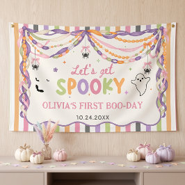 ハロウィーン スプーキー ファン ガール 誕生日パーティー 横断幕