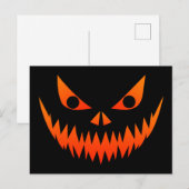 ハロウィーン スプーキー フェイス ポストカード (正面/裏面)