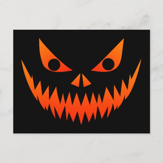 ハロウィーン スプーキー フェイス ポストカード (正面)