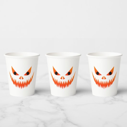 ハロウィーン スプーキー フェイス 紙コップ (複数)