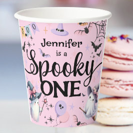ハロウィーン スプーキー ワン かわいい おばけ 1歳の誕生日パーティー 紙コップ