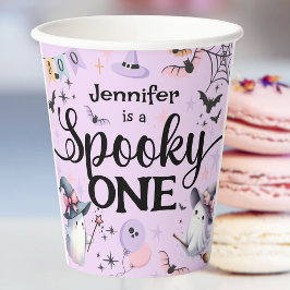 ハロウィーン スプーキー ワン かわいい おばけ 1歳の誕生日パーティー 紙コップ