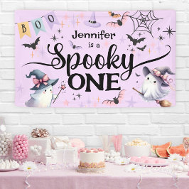 ハロウィーン スプーキー ワン かわいい おばけ 1歳 誕生日 パーティー 横断幕