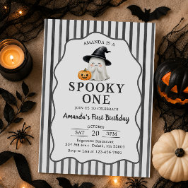 ハロウィーン スプーキー ワン ファースト バースデー インビテーション
