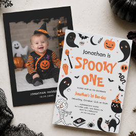 ハロウィーン スプーキー ワン 誕生日パーティー 男の子 招待状