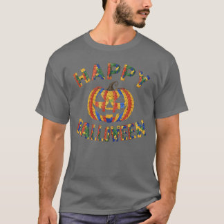 ハロウィーン スプーキー 自閉症 トリック オア トリート 自閉症サポート Tシャツ