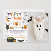 ハロウィーン スプーキー 誕生日パーティー サンキューカード (正面)