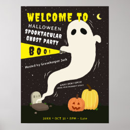 ハロウィーン スプークタキュラー ゴーストパーティー ウェルカム ポスター