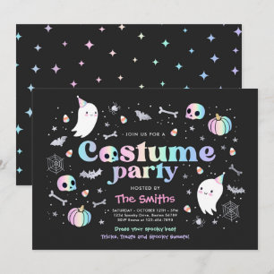 ハロウィーン スプークタキュラー 衣装パーティー かわいいおばけ 招待状