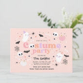 ハロウィーン スプークタキュラー 衣装パーティー かわいいおばけ 招待状 (スタンド正面)