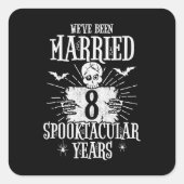 ハロウィーン スプークタキュラー 8周年結婚記念日 スクエアシール (正面)