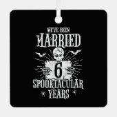 ハロウィーン・スペクタキュラー 6周年結婚記念日 メタルオーナメント (正面)