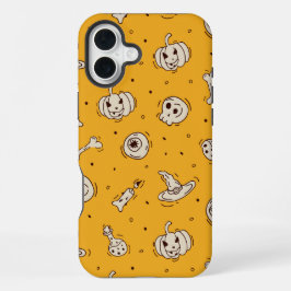 ハロウィーン スペル スケルトン 携帯ケース iPhone 16 PLUSケース