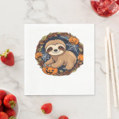 ハロウィーン、スロース、10月31日、感謝祭クラス スタンダードランチョンナプキン (インサイチュ)