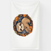 ハロウィーン、スロース、10月31日、感謝祭クラス 横断幕 (縦)