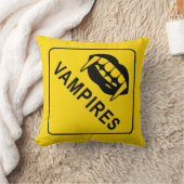 ハロウィーン、セクシーVamps、警告標識 クッション (ブランケット)